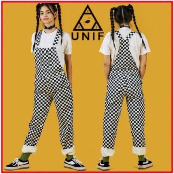 UNIF Denim - UNIF APEX CHECKERED OVERALLS NWT